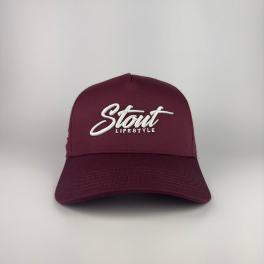 "Austin Logo" Structured Canvas Hat (Maroon)