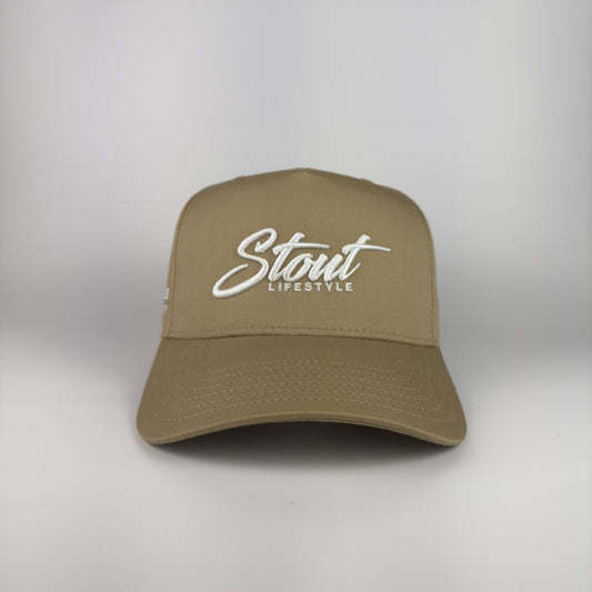 "Austin Logo" Structured Canvas Hat (Tan)