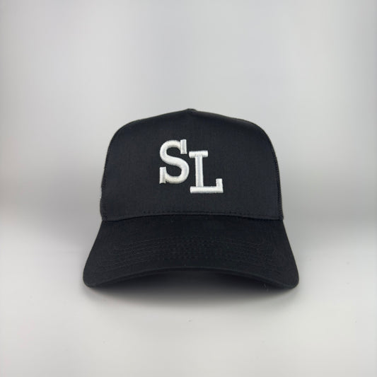 "SL" Structured Mesh Hat (Black)