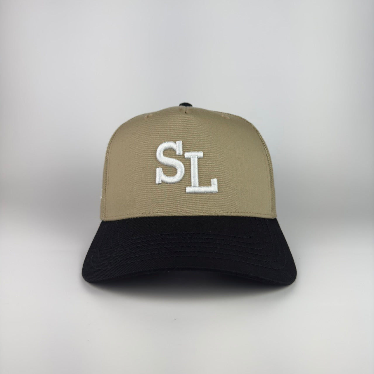 "SL" Structured Mesh Hat (Tan/Black)