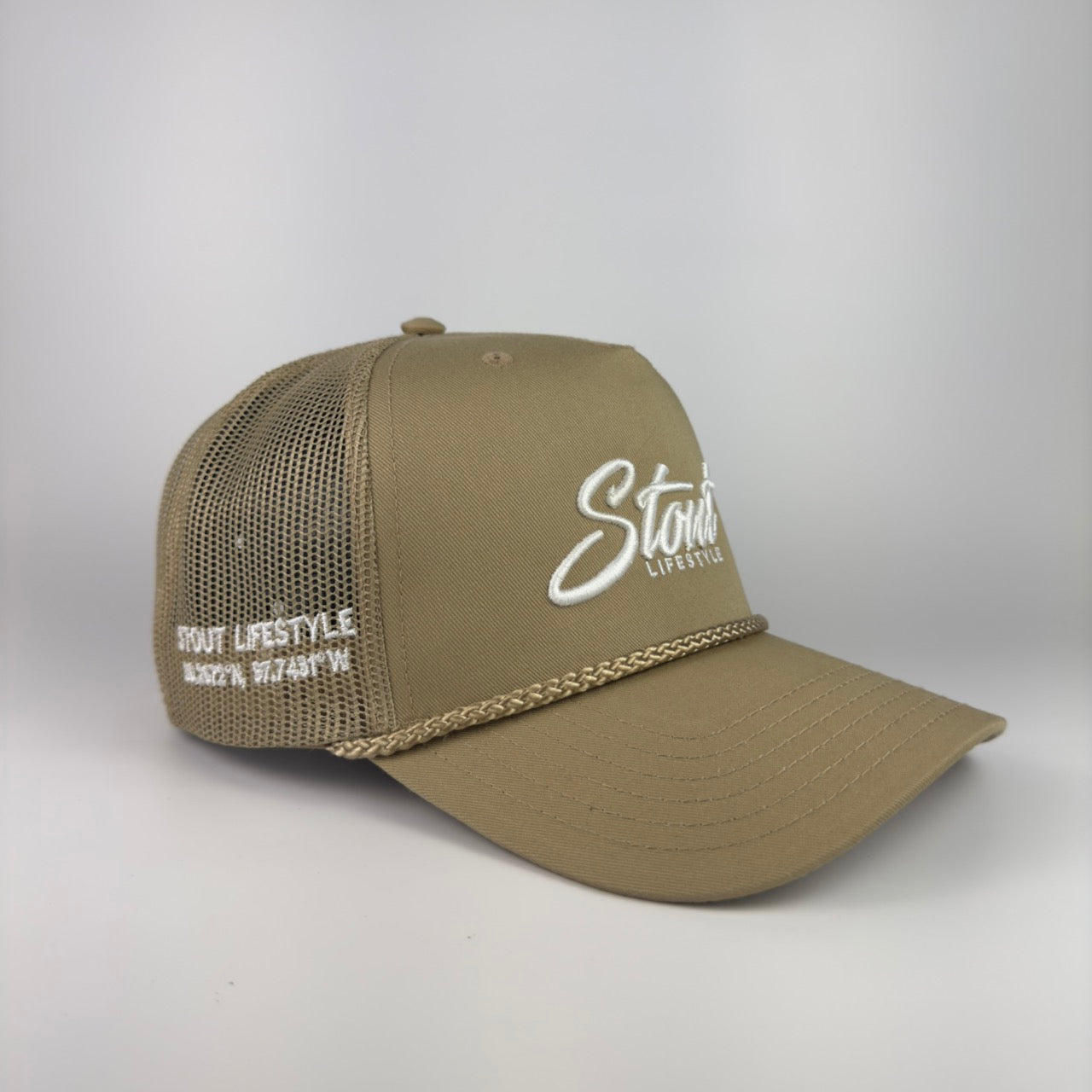 "Austin Logo" Mesh Rope Hat (Tan)