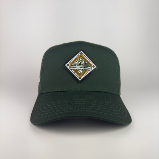 "Diamond Golf" Structured Mesh Hat (Green)